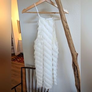 White fringe dress